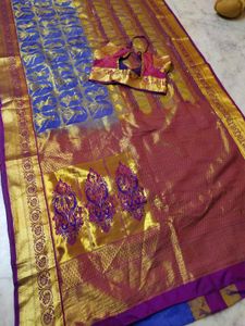 Kanjivaram Silk Saree With Blouse 🔥
