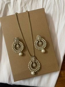 Necklace And Earrings Set Pearl