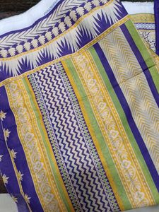 Unstitched Cotton Suit With Dupatta