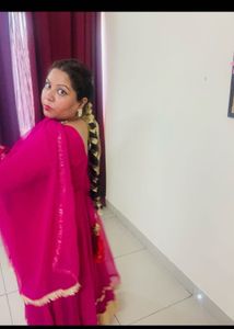 Elegant Pink Anarkali  Kurta Set