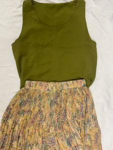 Olive Green Basic Tops