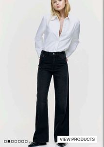 H&m Highwaisted Wide Leg Jeans