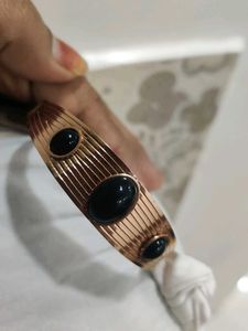 Rose Gold Black Stone Anti Tarnish Bracelet