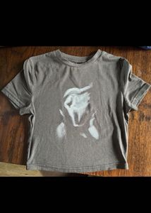 Graphic Print Crop Top