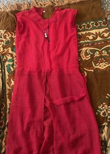 Red Kurta Set