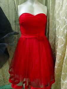 Red Tulle Party Dress