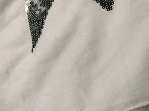 Black Abaya With White Scarf