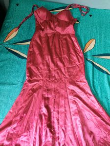 Pink Satin Mini Dress