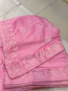 Pink saree