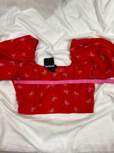 Chic Red Crop Top