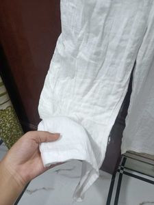 Non Transparent Linen Trouser