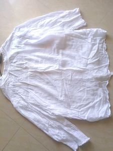White Tie-Front Shirt