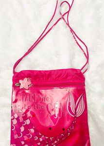 Cute Pink Mermaid-Themed Crossbody Bag for Kids