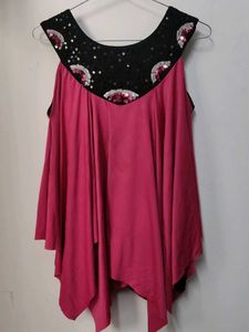 Pink Sequin Embellished Top