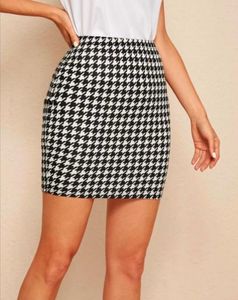 Houndstooth Mini Skirt