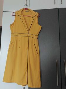 Bold in Yellow: Sleek Sleeveless Dress for Every O