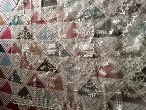 Embroidered White Net Duppata