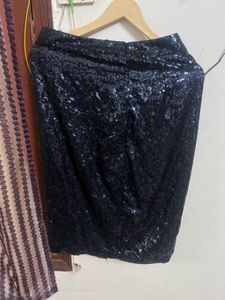Sparkly Blue Pencil Skirt