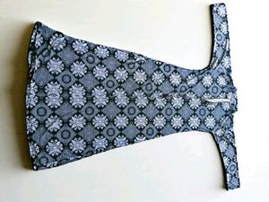 Patterned Black Dress