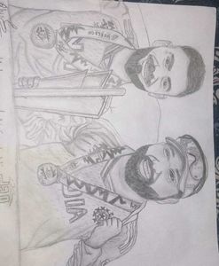 Virat Kohli And Rohit Sharma T20 Sketch