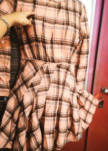 Pink Plaid Mini Dress
