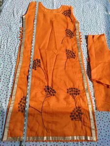 Orange Kurta Material