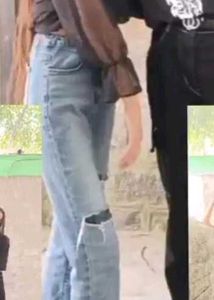 Ripped Knee Denim Jeans