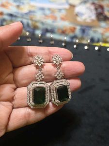 Green Zircon Earring