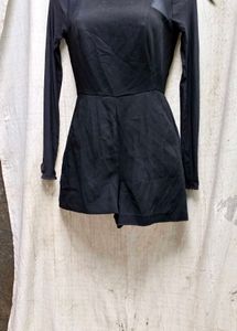 18296. Black Romper Dress