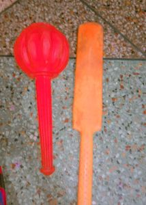 (Hanuman Ji Gada &amp; Plastic Cricket )Combo For Kids