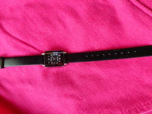 Glory Quartz Black Square Dial Watch – Stylish