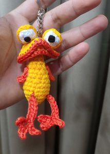 Quirky Crochet Duck Keychain