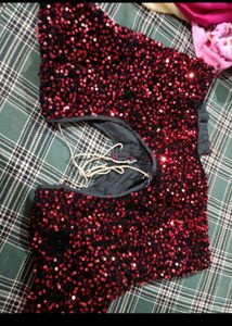 Lycra Saree With Sequence Border