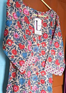 Floral Print Kurta Pant Set