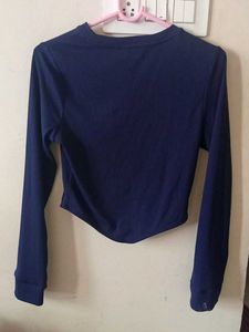 Navy Long Sleeve Top