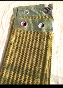 2 Nos , Green Sheer Door Curtain