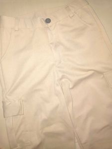 Beige High-Waist Cargo Pants