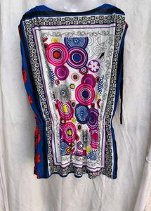 6412. Patterned Sleeveless Tunic Top
