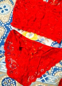 Red Sexy Bra And Panty