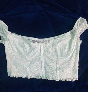 Lace Bustier Crop Top