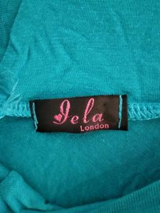 Teal Floral Embellished Top