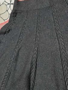 Woolen Acrylic Flared Skirt For Women