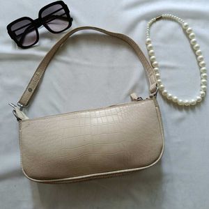 Women crocodiele-embossed Shoulder Bag