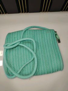 Black Woven Crossbody Bag