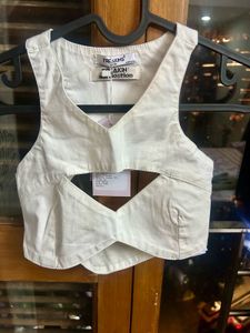 FREAKINS BRAND NEW White Cut Out Top