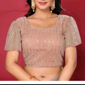 New Ruffle Pallu Sari With Stitched Blouse 40