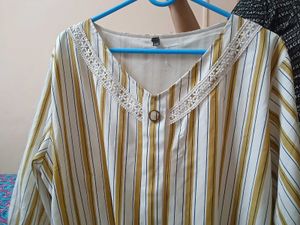 Striped V-Neck Top