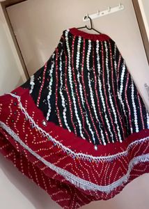 Navratri Bandhani Gamthi(Village) Handwork Choli