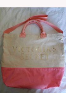 Victoria&#39;s Secret Weekender Tote Bag (Pink N Cream
