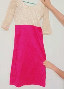 Pink & Beige Kurta